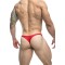 JUSTIN & SIMON Klassik Tanga aus Nylon-Spandex Rot