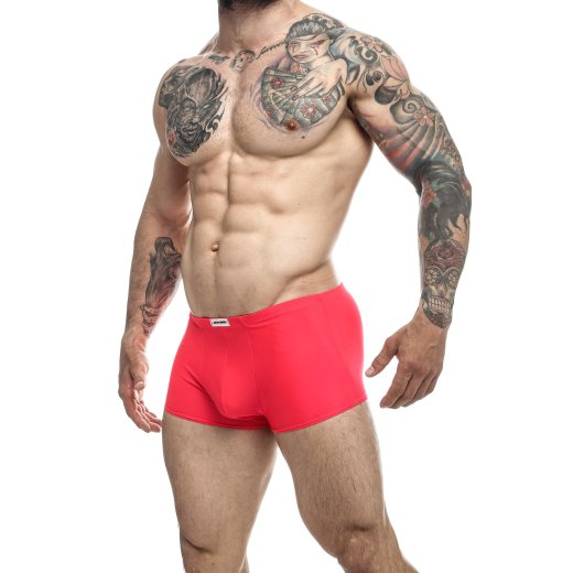 JUSTIN & SIMON Klassik Boxer aus Nylon-Spandex Rot