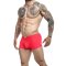 JUSTIN &amp; SIMON Klassik Boxer aus Nylon-Spandex Rot