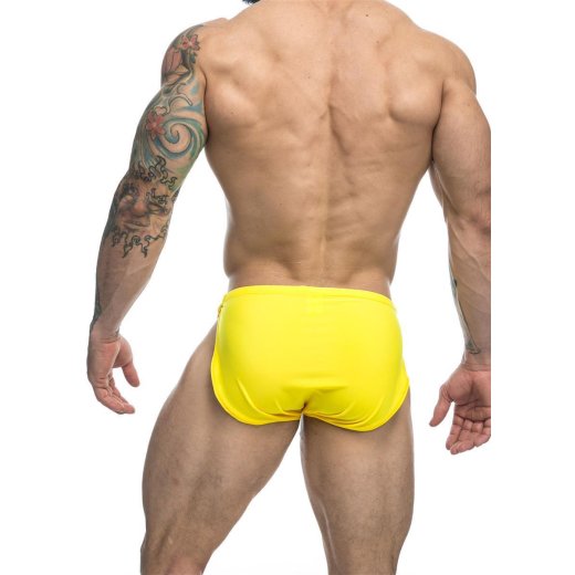 JUSTIN & SIMON Klassik Running Shorts aus Nylon-Spandex Gelb