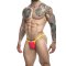 JUSTIN & SIMON Klassik Bikini Nylon-Spandex Rot-Gelb O/S