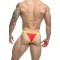 JUSTIN &amp; SIMON Klassik Bikini Nylon-Spandex Rot-Gelb O/S