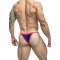 JUSTIN & SIMON Klassik Bikini Nylon-Spandex Blau-Rot O/S