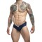 JUSTIN & SIMON Klassik Cheek Bikini aus Nylon-Spandex Marine