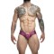 JUSTIN &amp; SIMON Klassik Cheek Bikini aus Nylon-Spandex Fuchsia