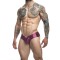 JUSTIN &amp; SIMON Klassik Cheek Bikini aus Nylon-Spandex Fuchsia