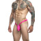 JUSTIN &amp; SIMON Klassik Thong &quot;Bulge&quot; aus Nylon-Spandex Pink