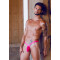 JUSTIN &amp; SIMON Klassik Thong &quot;Bulge&quot; aus Nylon-Spandex Pink