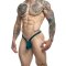 JUSTIN &amp; SIMON Klassik Thong &quot;Bulge&quot; aus Nylon-Spandex Petrol