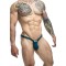 JUSTIN &amp; SIMON Klassik Thong &quot;Bulge&quot; aus Nylon-Spandex Petrol