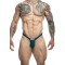 JUSTIN &amp; SIMON Klassik Thong &quot;Bulge&quot; aus Nylon-Spandex Petrol