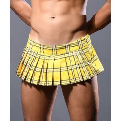 ANDREW CHRISTIAN Unleashed Plaid Skirt Gelb