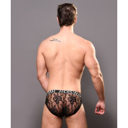 ANDREW CHRISTIAN Almost Naked Unleashed Stretch Lace Brief Schwarz