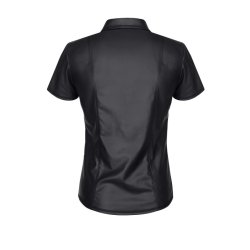 REGNES FETISH PLANET Polo Shirt mit Reissverschluss Schwarz