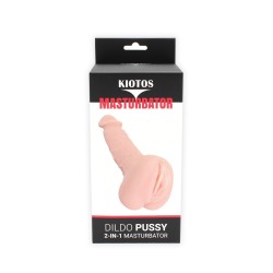 KIOTOS Dildo Pussy 2 in 1 Masturbator Beige