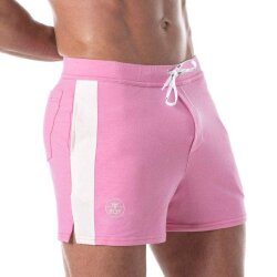 TOF Football Shorts Pink / Weiss
