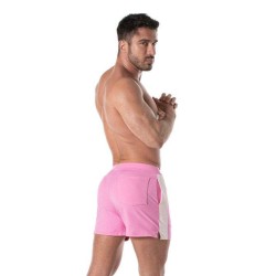 TOF Football Shorts Pink / Weiss