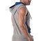 TOF Zipped Sleeveless Hoody Grau / Blau