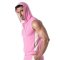 TOF Zipped Sleeveless Hoody Pink/Weiss