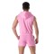 TOF Zipped Sleeveless Hoody Pink/Weiss