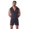 TOF Zipped Sleeveless Hoody Blau / Rot