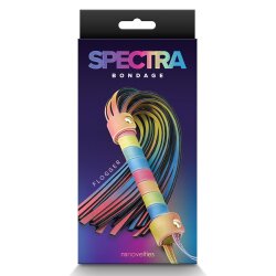 SPECTRA Bondage Flogger Rainbow PU-Leder