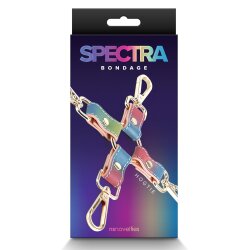 SPECTRA Bondage Hogtie Rainbow PU-Leder
