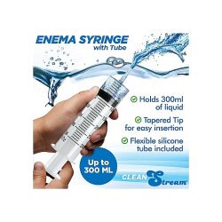 CLEAN STREAM Enema Syringe in Spritzenform 300 ml Transparent