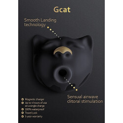 G-VIBE Gcat Druckwellen-Stimulator f&uuml;r die Klitoris Schwarz