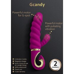 G-VIBE Gcandy Rabbit-Vibrator aus Bio-Skin-Silikon &quot;Sweet Raspberry&quot;