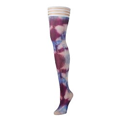 KIXIES Madison Tie-Dye-Overknees Rutschfest Multicolor