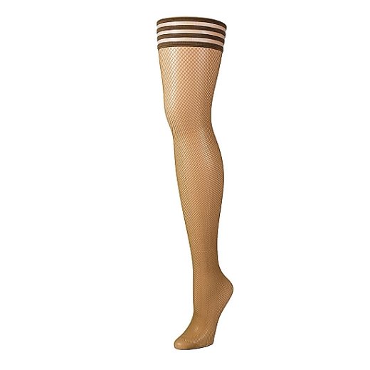 KIXIES Samantha Netz-Overknees Rutschfest Beige