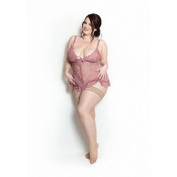 KIXIES Samantha Netz-Overknees Rutschfest Beige