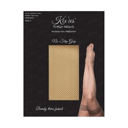 KIXIES Samantha Netz-Overknees Rutschfest Beige