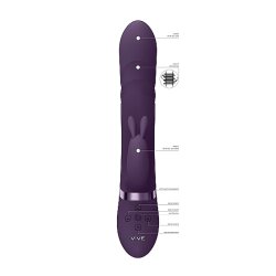 VIVE Nari Rabbit G-Spot Vibrator mit rotierenden Kugeln Violett