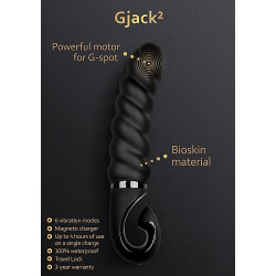 G-VIBE Gjack G-Spot Vibrator aus Bioskin-Silikon Mystic Noir
