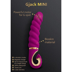 G-VIBE Gjack Mini G-Spot Vibrator aus Bioskin-Silikon Sweet Raspbeery