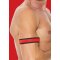 OUCH Biceps Armband mit Klett-Verschluss Neopren Rot/Schwarz