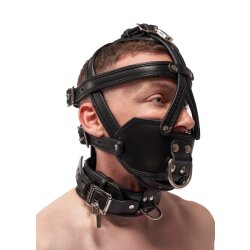 MR.B Leather Extreme Muzzle Head Harness
