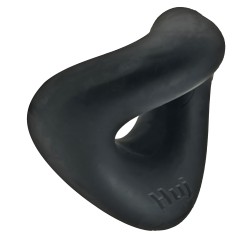 HÜNKYJUNK Form Penisring aus Silikon Schwarz