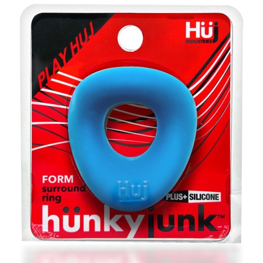 HÜNKYJUNK Form Penisring aus Silikon Blau
