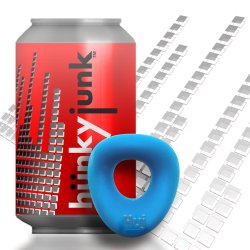 HÜNKYJUNK Form Penisring aus Silikon Blau