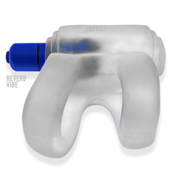 HÜNKYJUNK Revhammer Penis- & Hodenring mit Vibration Clear Ice