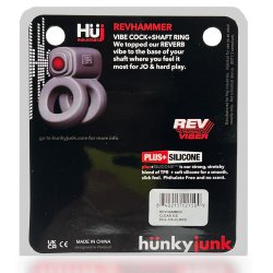 HÜNKYJUNK Revhammer Penis- & Hodenring mit Vibration Clear Ice