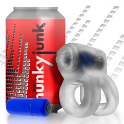 HÜNKYJUNK Revhammer Penis- & Hodenring mit Vibration Clear Ice