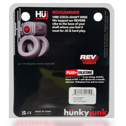 H&Uuml;NKYJUNK Revhammer Penis- &amp; Hodenring mit Vibrationen Clear Ice
