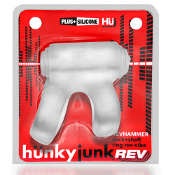 H&Uuml;NKYJUNK Revhammer Penis- &amp; Hodenring mit Vibrationen Clear Ice