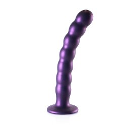OUCH Beaded G-Spot Dildo 21 cm Metallic-Violett