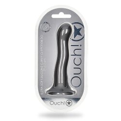 OUCH Ultra Soft Curvy G-Spot Dildo 17 cm Gun Metal