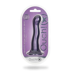 OUCH Ultra Soft Curvy G-Spot Dildo 17 cm Metallic-Violett